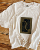 XL Cowboy Boots Patch Crop Tee