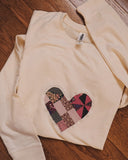 X-LARGE Heart Quilt Sweatshirt