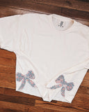 Womens 2XL Bow Applique Crop Tee Ivory