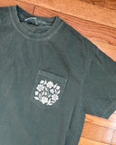 L Blockprinted Floral Pocket T-Shirt