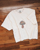 Womens M Mushroom Applique Crop Tee Ivory & Floral