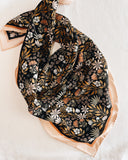 Midnight Garden Silk Scarf