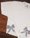 Womens 2XL Bow Applique Crop Tee Ivory