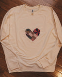 X-LARGE Heart Quilt Sweatshirt