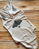 XS,M,L Moth Bodysuit in Sandstorm