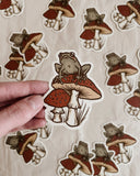 Mushroom Frog Vinyl Sticker