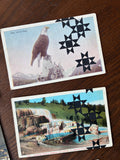 Postcard Prints - Black Quilt Print