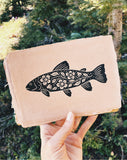5x7 'River Trout’ Block Print