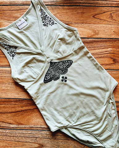 SMALL Moth Bodysuit in Aloe