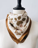 Western Floral & Butterfly 100% Silk Bandana – 23” Square