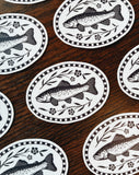 Trout Vinyl Sticker