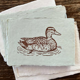 5x7 Brown Vintage Duck Block Print
