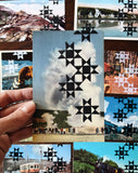 Postcard Prints - Black Quilt Print