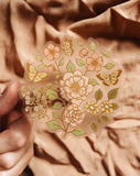 Vintage Floral Butterfly Clear Sticker 3"