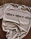Trout Panel Unisex Tee Monochrome Brown