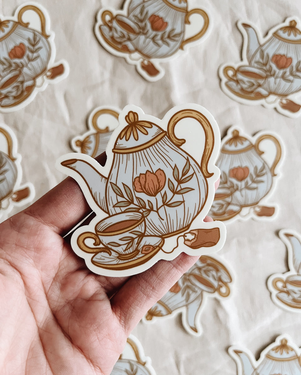 Teapot Sticker Teapot Printable Stickers Tea Printable Stickers Digital Stickers