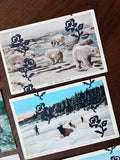 Postcard Prints - Black Pixel Rose Stack Print