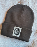 Oval Floral Regular Cuff Beanie