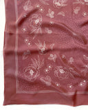 The Classic Rosewood Floral Silk Scarf