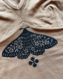 S,M,L Moth Bodysuit in Woodgrain
