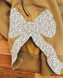 M Bow Applique Sweatshirt Goldenrod