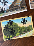 Postcard Prints - Black Quilt Print