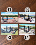 Postcard Prints - Black Horseshoe