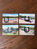 Postcard Prints - Black Horseshoe