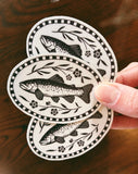 Trout Vinyl Sticker