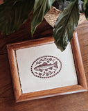 Folk Trout Blockprint 8x10” on Handmade Paper