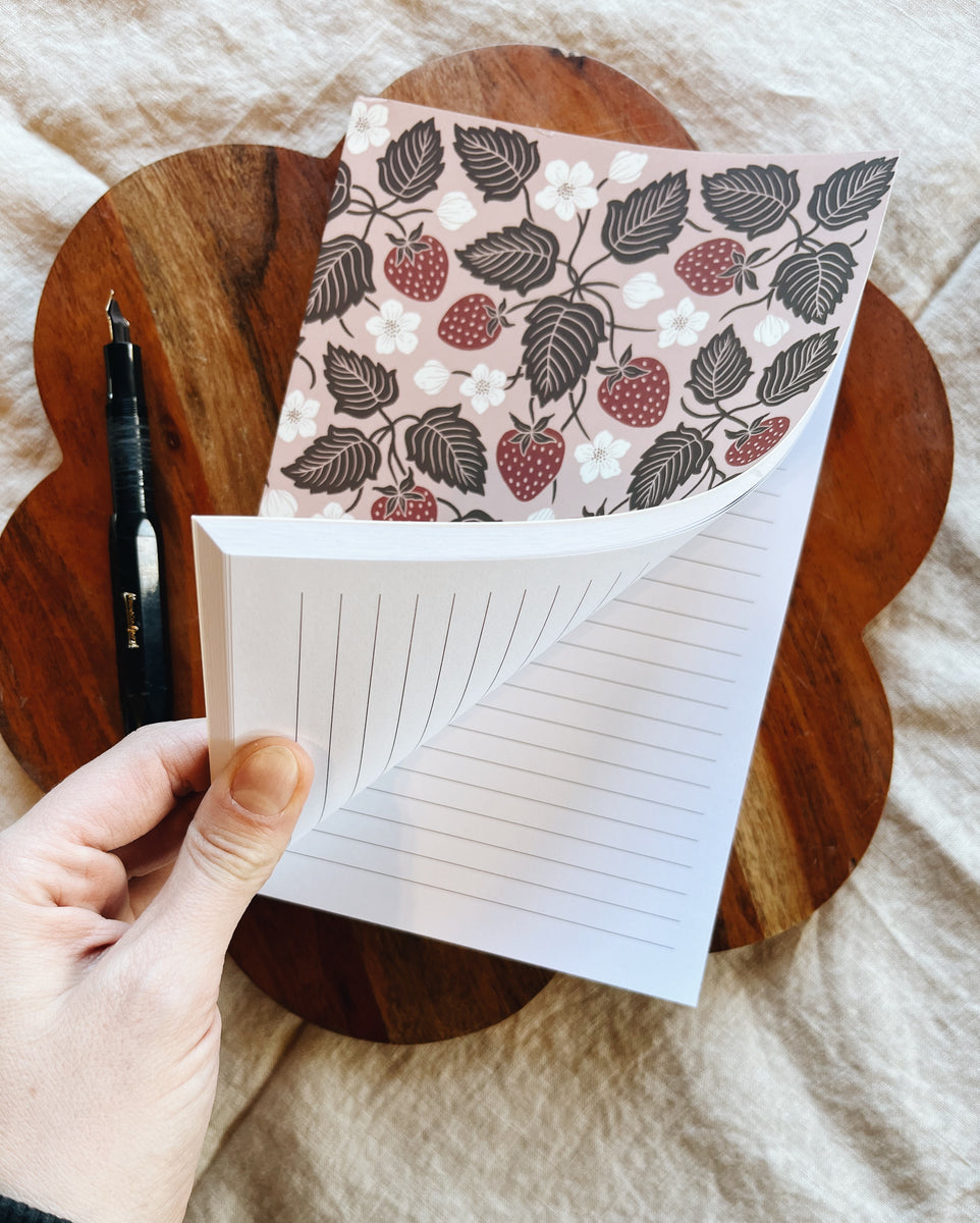 Strawberry Patch Notebook A5 – Flora West Design