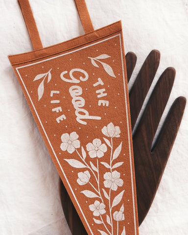 Vintage Good Life Pennant Flag