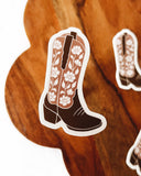 Cowboy Boot Vinyl Sticker